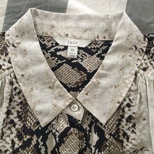 Joie Snakeskin Sleeveless Blouse
